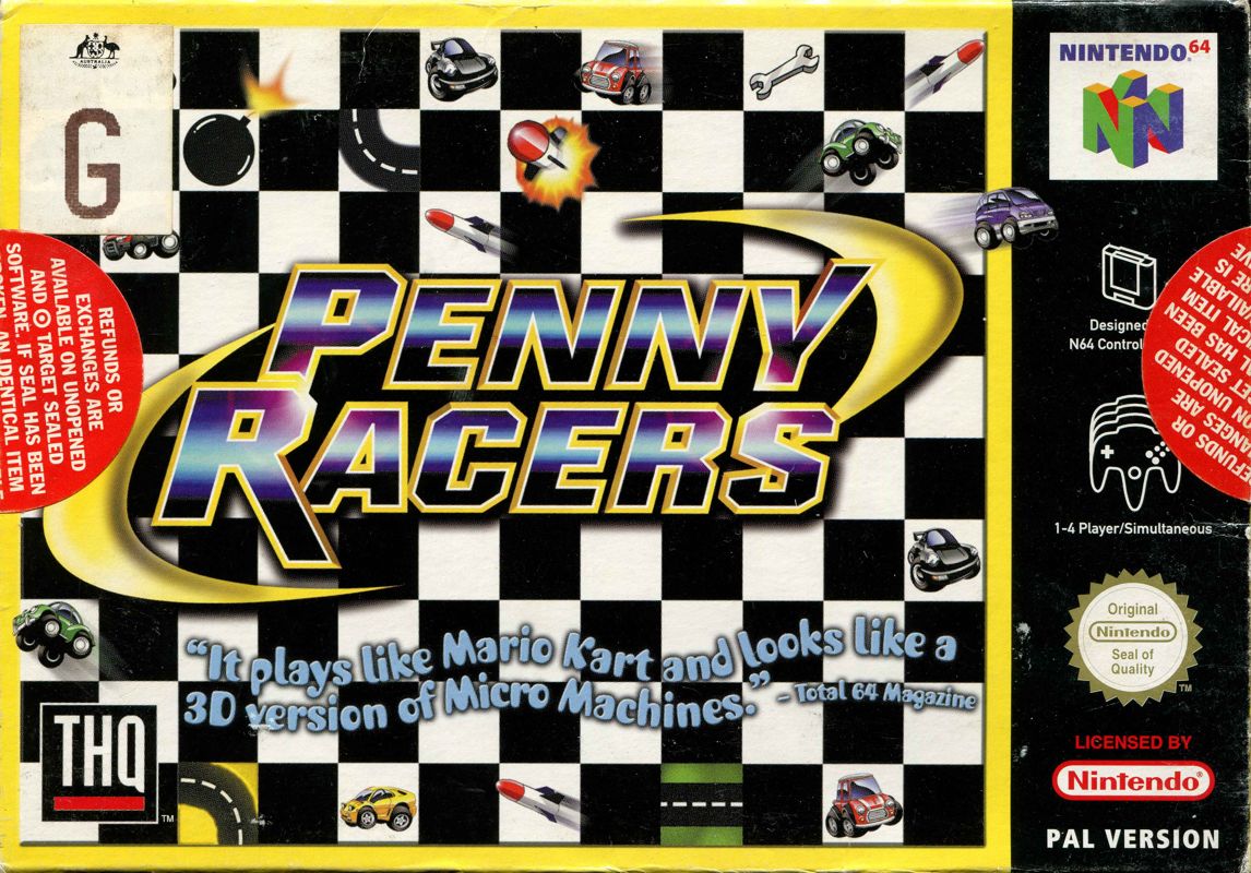 Penny Racers box art for Nintendo 64